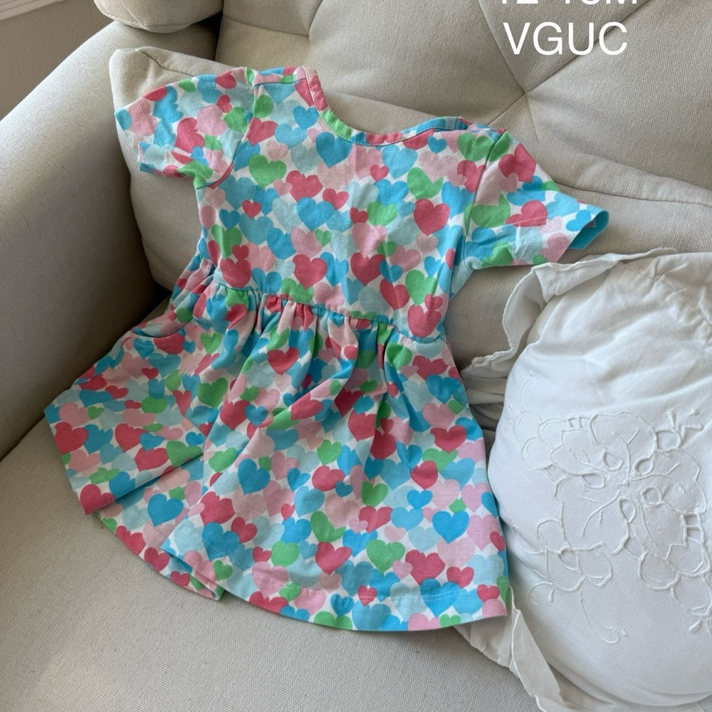 Ruffle Butts Colorful Heart Dress